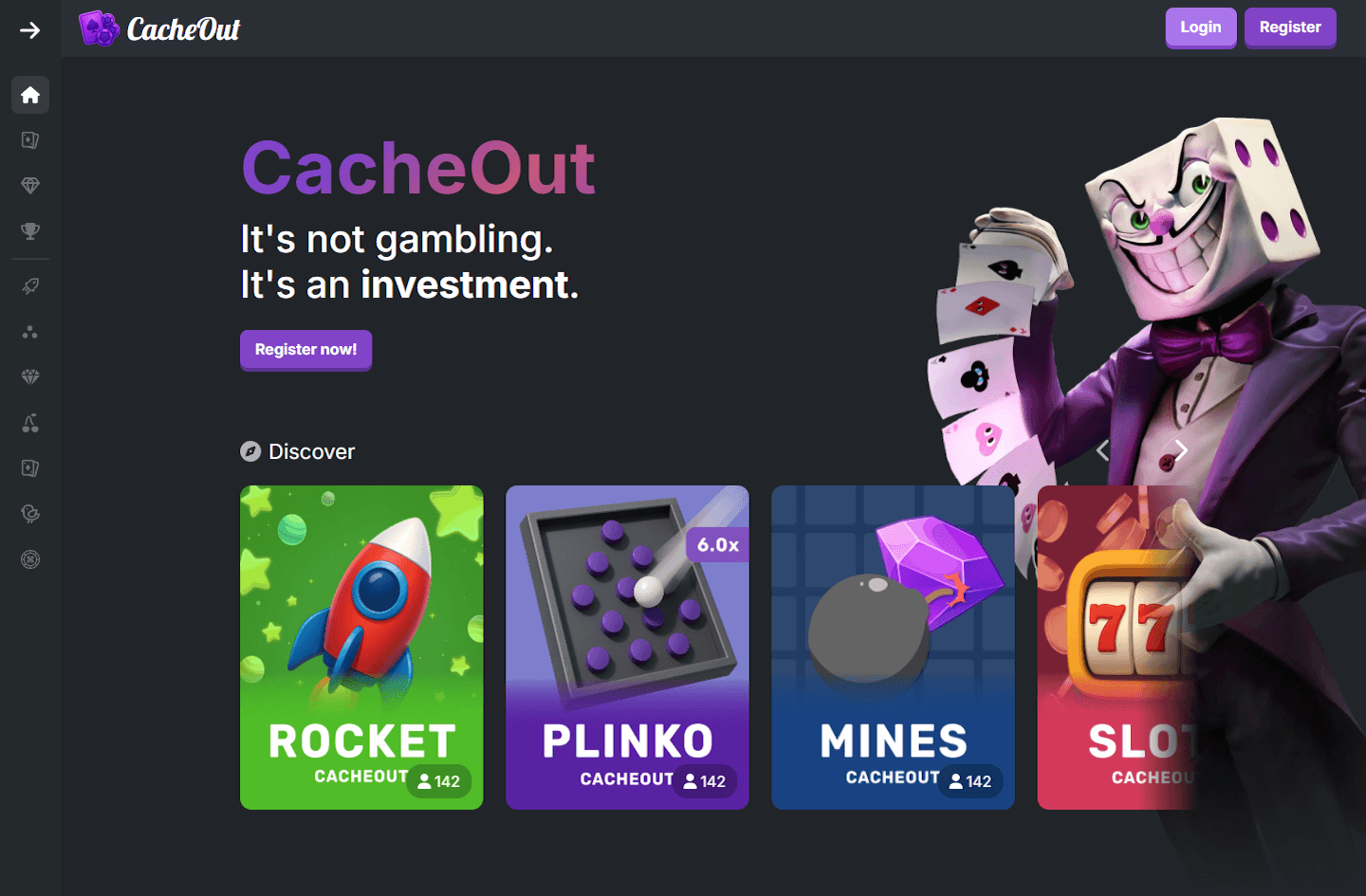 Cacheout project desktop screenshot